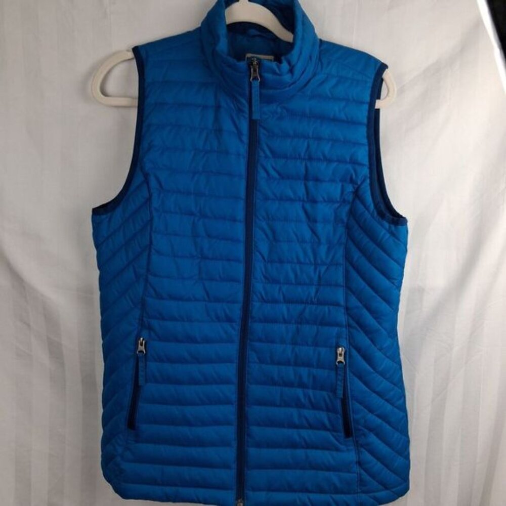 Duluth Trading Company Unisex Sz S Blue Quilted Puffer Vest Full Zip Insulated